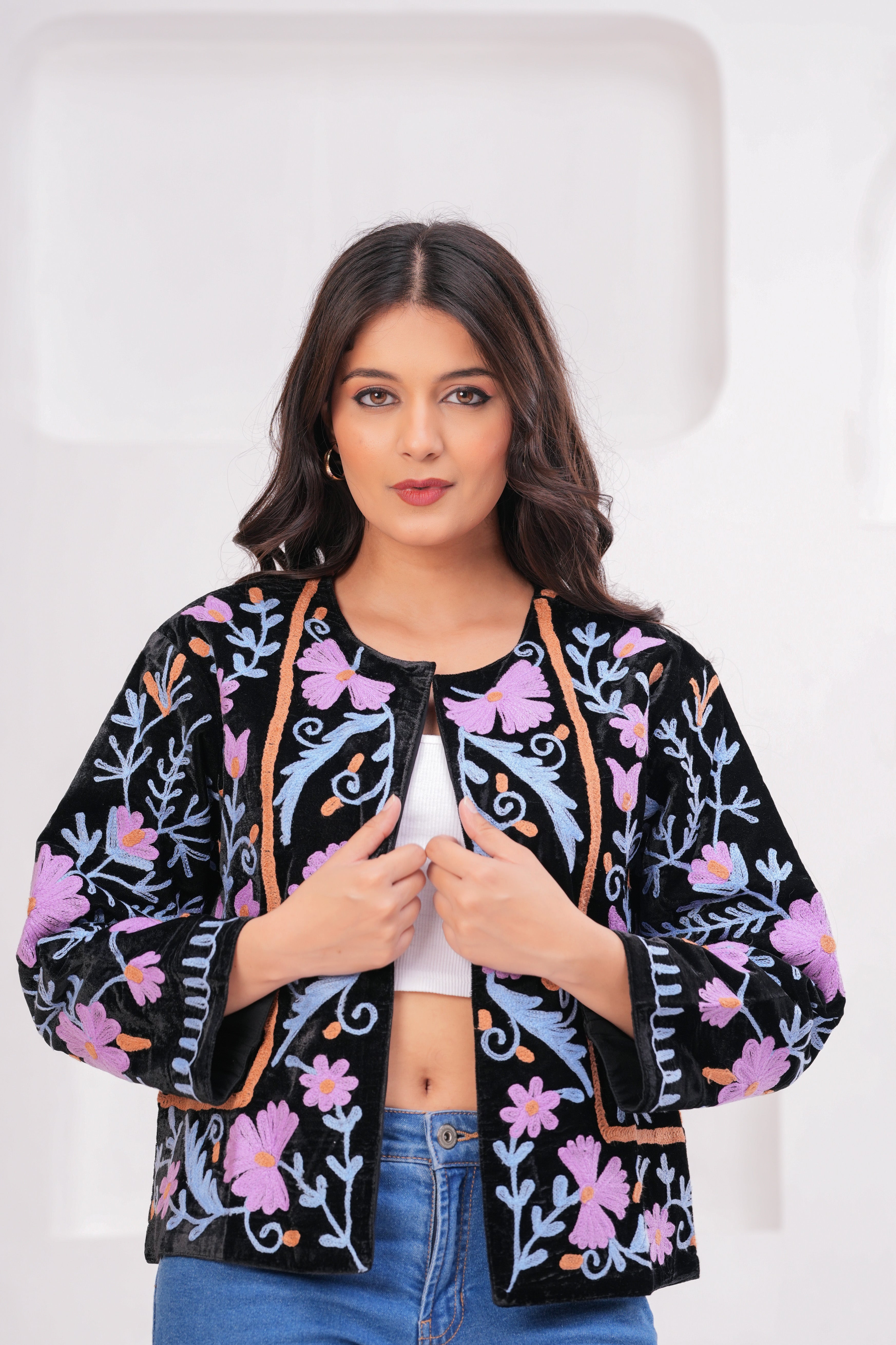 Floral Quilted Cotton Jacket – Lightweight Outerwear for Women